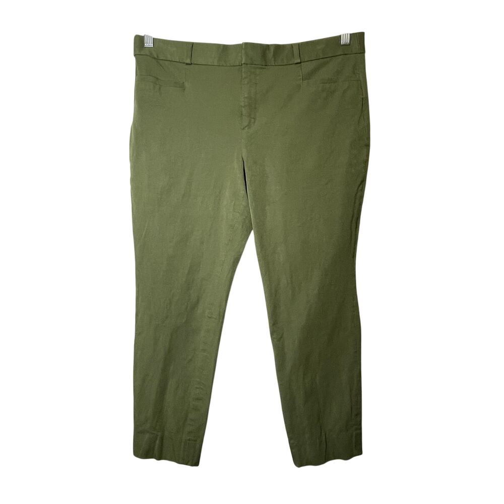 Banana Republic Sloan Plants Slacks Olive Green Size 14 Petite 14P Stretchy